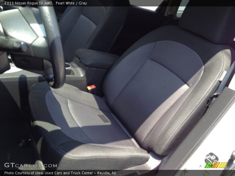Pearl White / Gray 2011 Nissan Rogue SV AWD