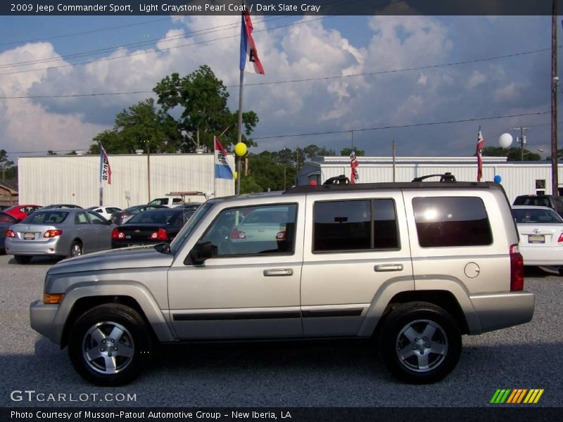 Light Graystone Pearl Coat / Dark Slate Gray 2009 Jeep Commander Sport
