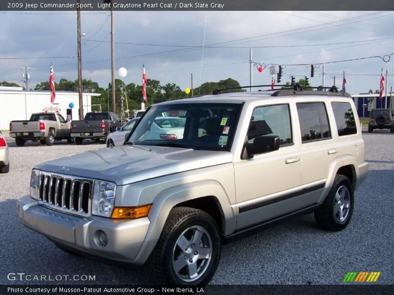 Light Graystone Pearl Coat / Dark Slate Gray 2009 Jeep Commander Sport