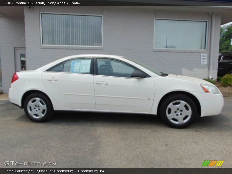 Ivory White / Ebony 2007 Pontiac G6 Sedan