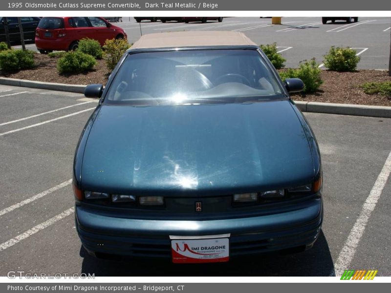 Dark Teal Metallic / Beige 1995 Oldsmobile Cutlass Supreme Convertible