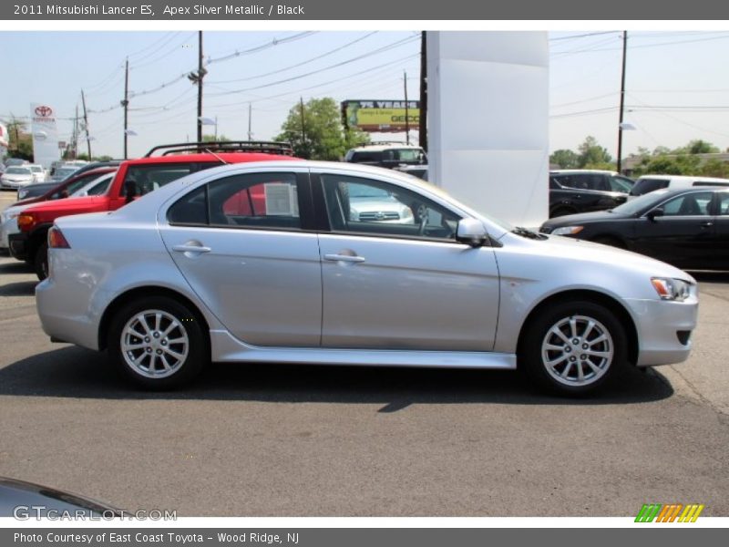 Apex Silver Metallic / Black 2011 Mitsubishi Lancer ES