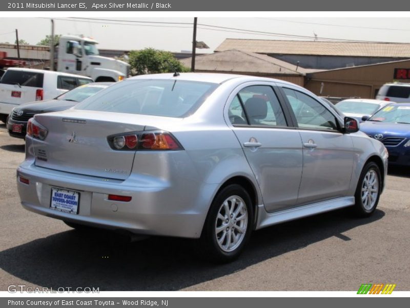 Apex Silver Metallic / Black 2011 Mitsubishi Lancer ES