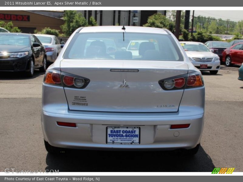 Apex Silver Metallic / Black 2011 Mitsubishi Lancer ES