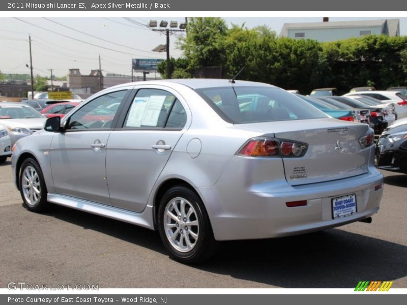 Apex Silver Metallic / Black 2011 Mitsubishi Lancer ES