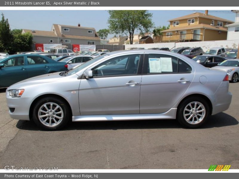 Apex Silver Metallic / Black 2011 Mitsubishi Lancer ES