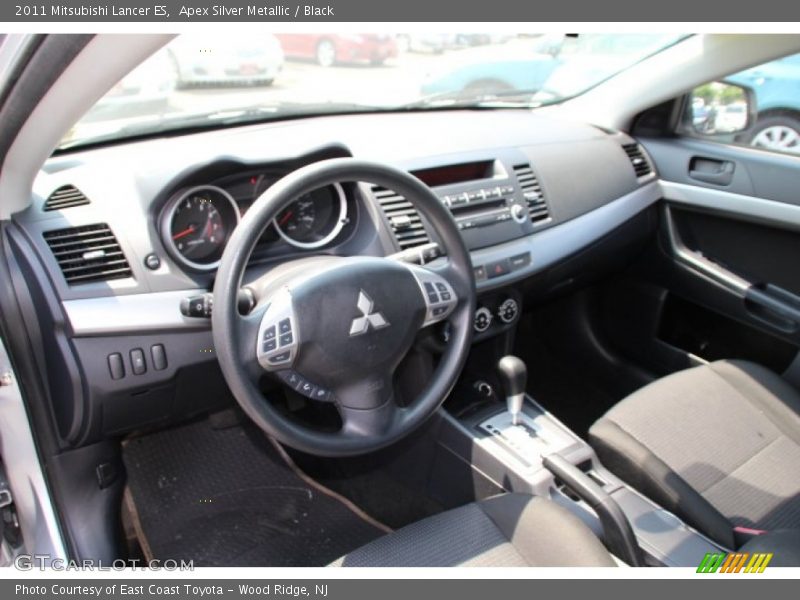 Apex Silver Metallic / Black 2011 Mitsubishi Lancer ES