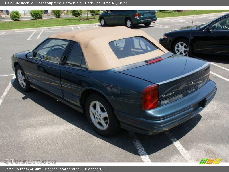 Dark Teal Metallic / Beige 1995 Oldsmobile Cutlass Supreme Convertible