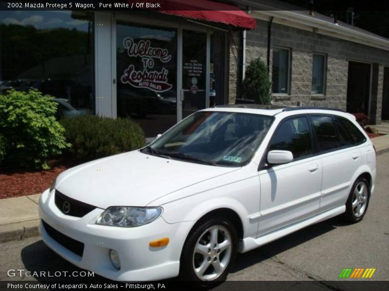 Pure White / Off Black 2002 Mazda Protege 5 Wagon