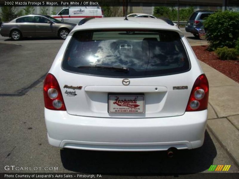 Pure White / Off Black 2002 Mazda Protege 5 Wagon