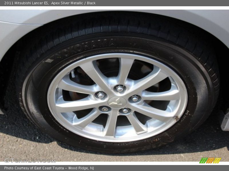 Apex Silver Metallic / Black 2011 Mitsubishi Lancer ES