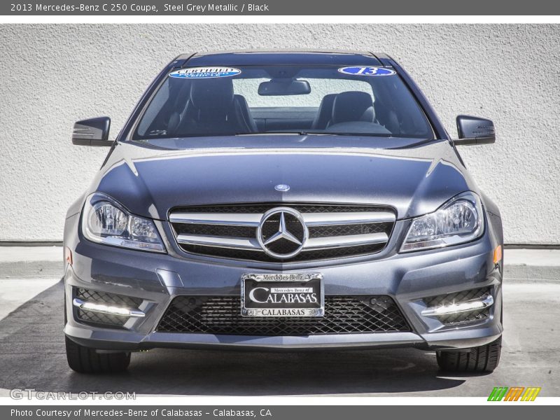 Steel Grey Metallic / Black 2013 Mercedes-Benz C 250 Coupe