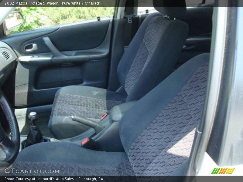 Pure White / Off Black 2002 Mazda Protege 5 Wagon