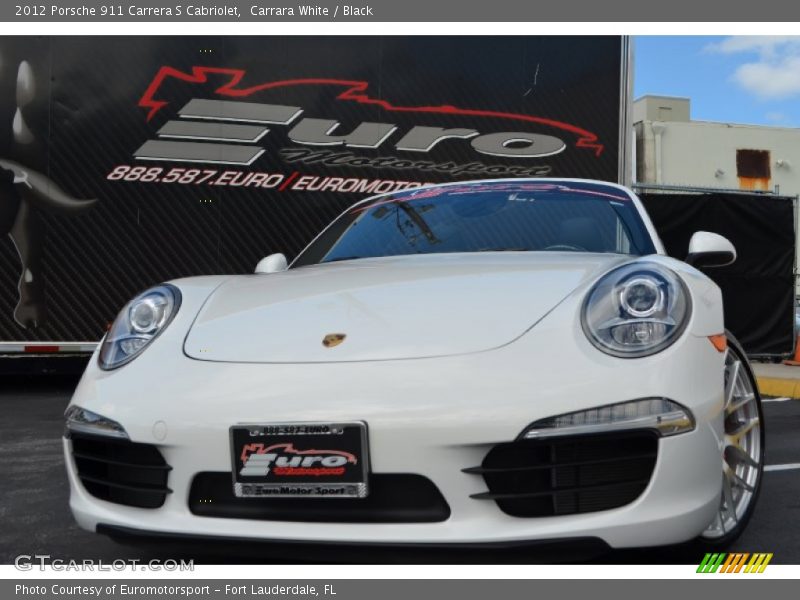 Carrara White / Black 2012 Porsche 911 Carrera S Cabriolet