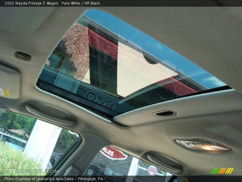 Pure White / Off Black 2002 Mazda Protege 5 Wagon