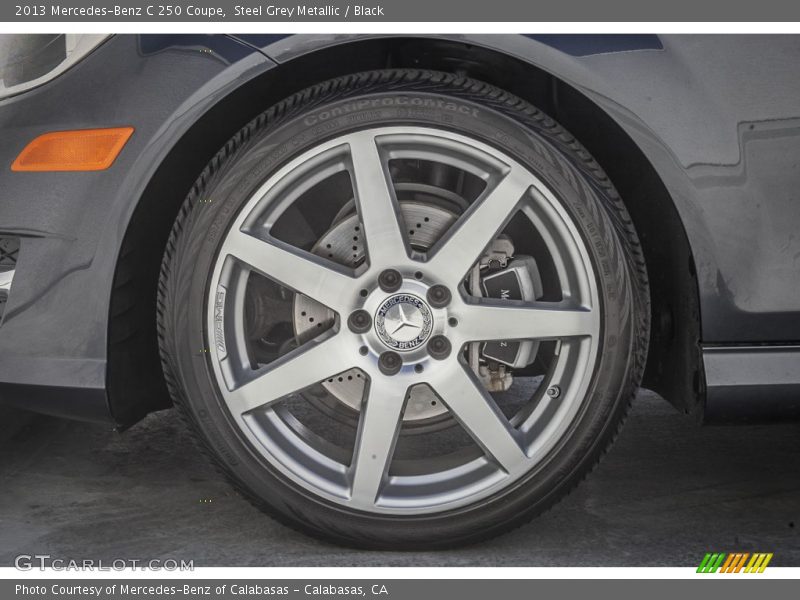 Steel Grey Metallic / Black 2013 Mercedes-Benz C 250 Coupe