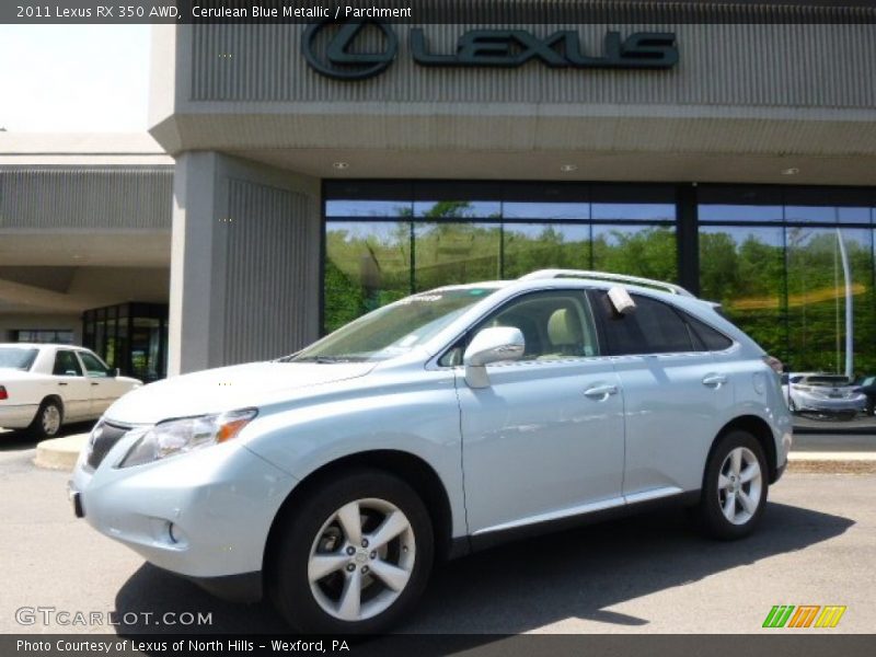 Cerulean Blue Metallic / Parchment 2011 Lexus RX 350 AWD