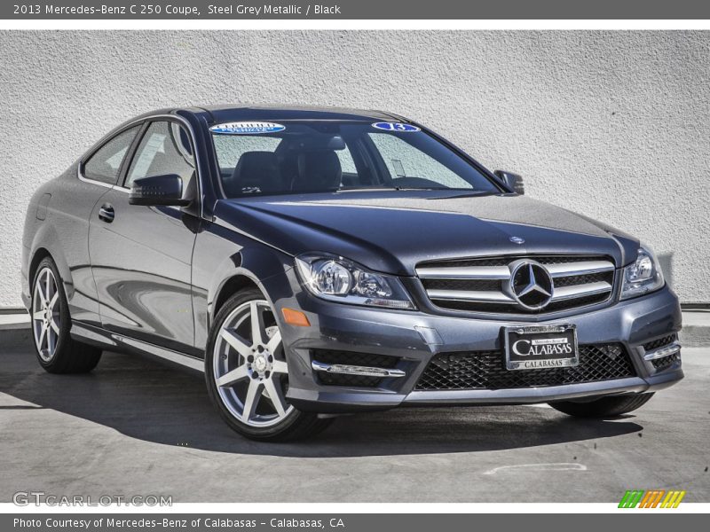 Steel Grey Metallic / Black 2013 Mercedes-Benz C 250 Coupe