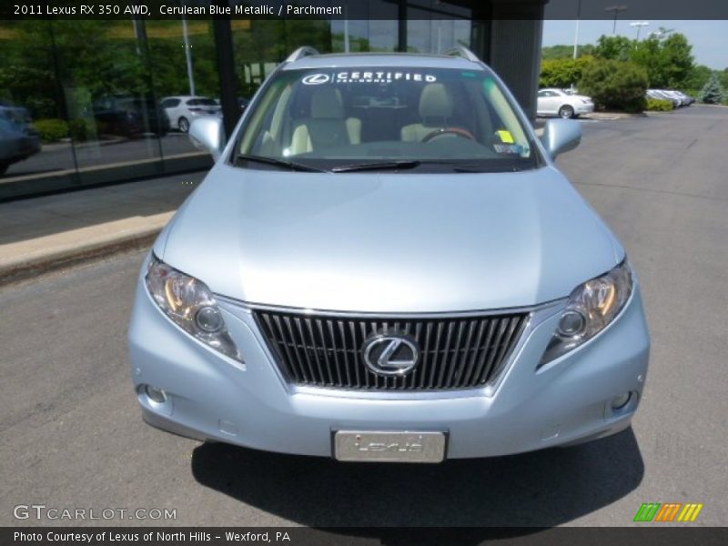 Cerulean Blue Metallic / Parchment 2011 Lexus RX 350 AWD