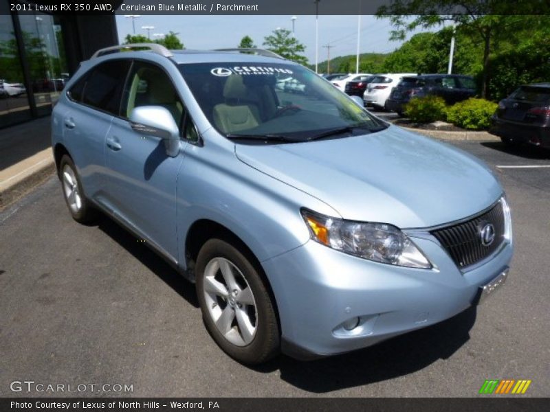 Cerulean Blue Metallic / Parchment 2011 Lexus RX 350 AWD