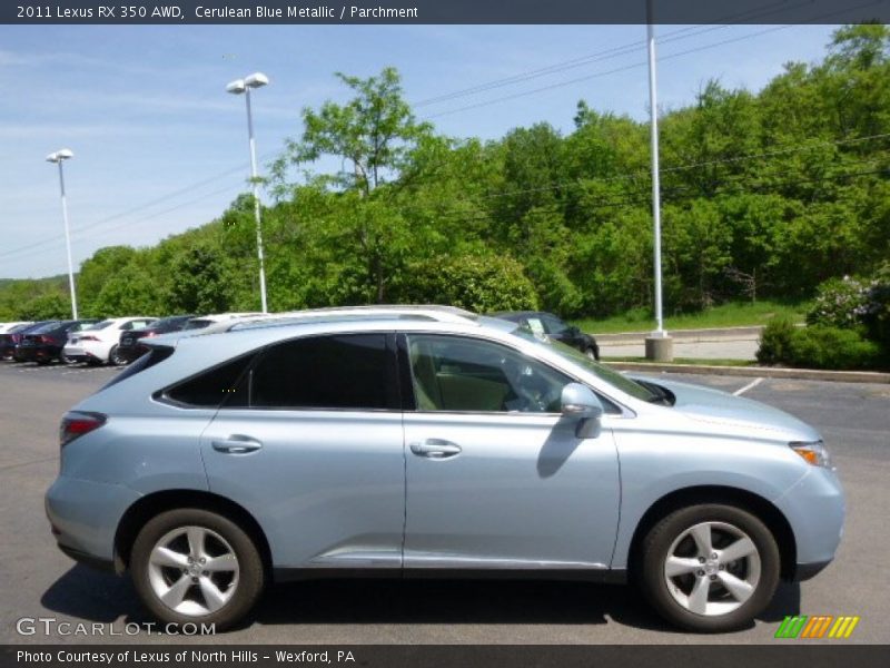 Cerulean Blue Metallic / Parchment 2011 Lexus RX 350 AWD
