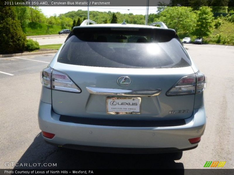 Cerulean Blue Metallic / Parchment 2011 Lexus RX 350 AWD