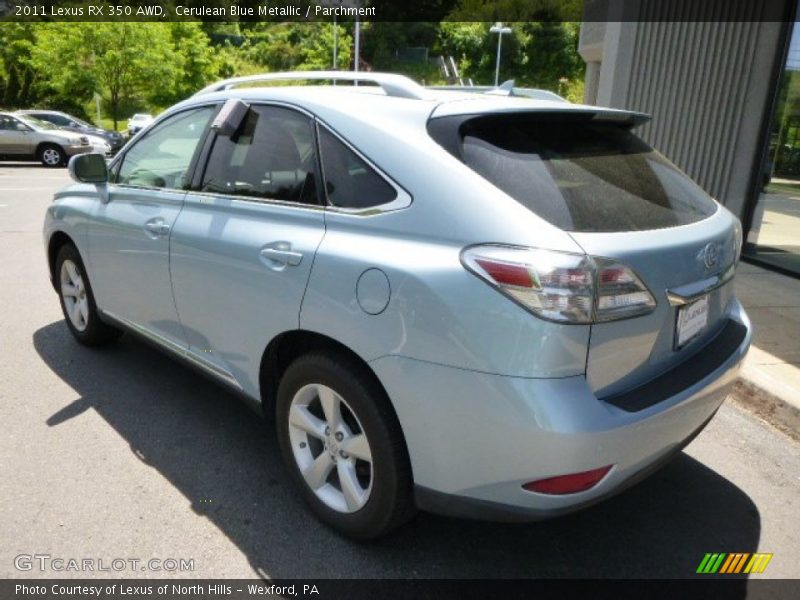 Cerulean Blue Metallic / Parchment 2011 Lexus RX 350 AWD
