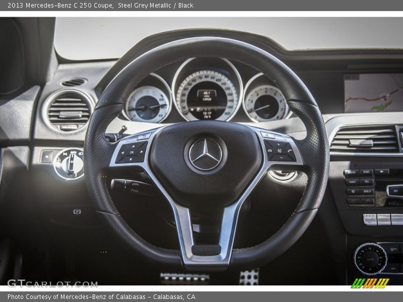 Steel Grey Metallic / Black 2013 Mercedes-Benz C 250 Coupe