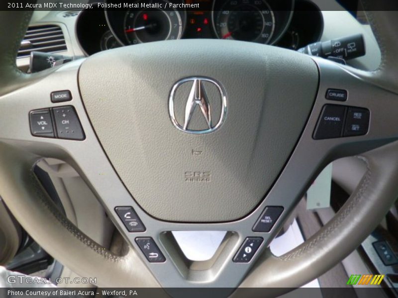 Polished Metal Metallic / Parchment 2011 Acura MDX Technology