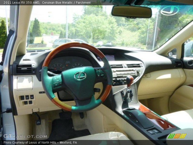 Cerulean Blue Metallic / Parchment 2011 Lexus RX 350 AWD