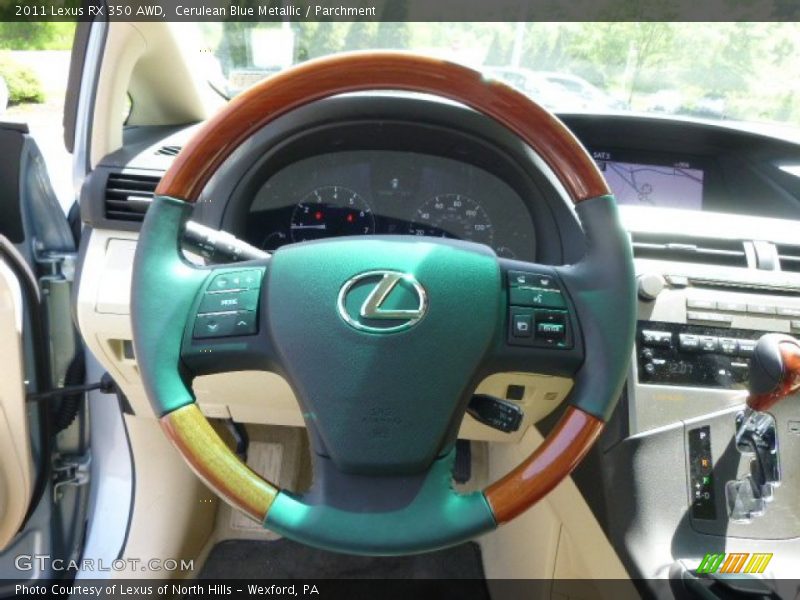 Cerulean Blue Metallic / Parchment 2011 Lexus RX 350 AWD