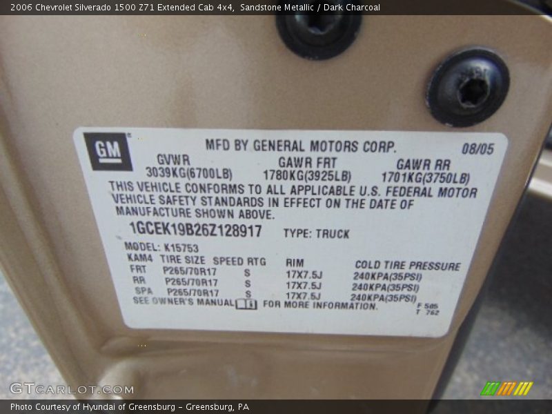 Sandstone Metallic / Dark Charcoal 2006 Chevrolet Silverado 1500 Z71 Extended Cab 4x4