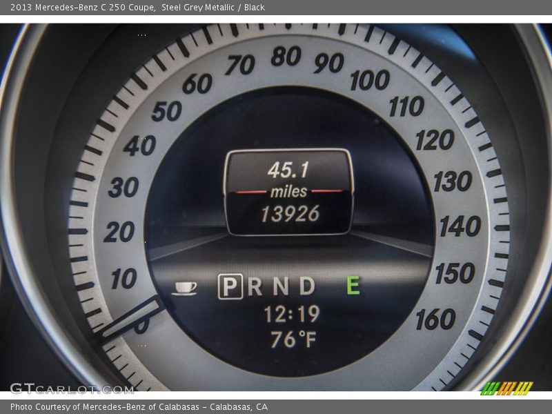 Steel Grey Metallic / Black 2013 Mercedes-Benz C 250 Coupe