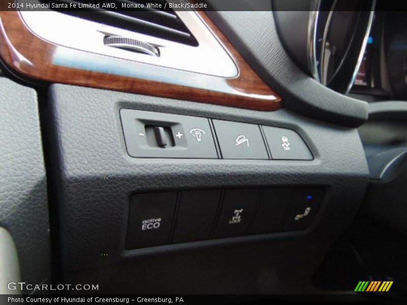 Monaco White / Black/Saddle 2014 Hyundai Santa Fe Limited AWD