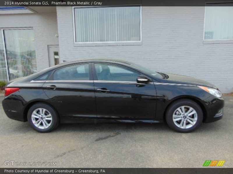 Phantom Black Metallic / Gray 2014 Hyundai Sonata GLS