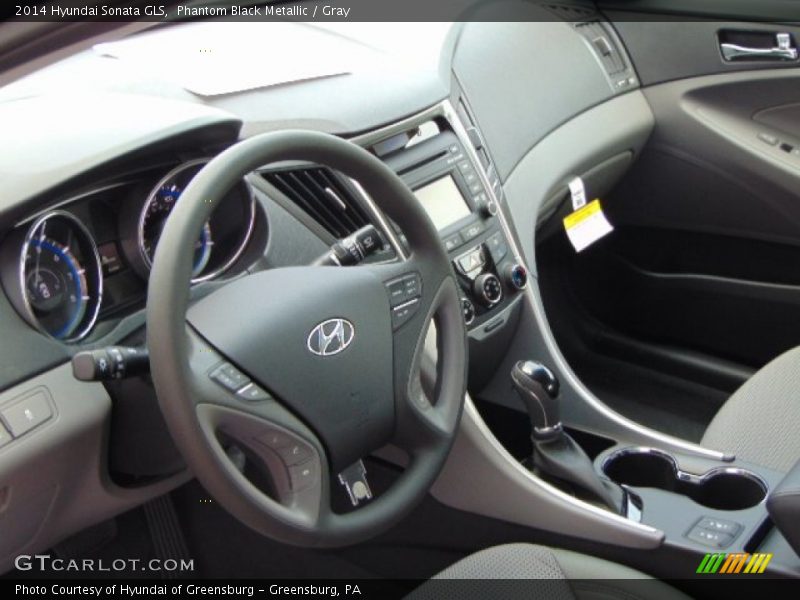 Phantom Black Metallic / Gray 2014 Hyundai Sonata GLS