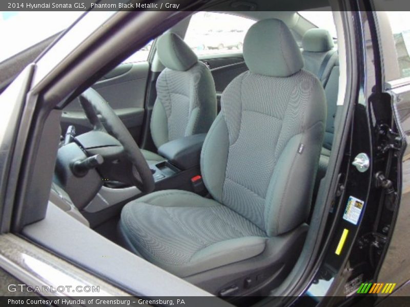 Phantom Black Metallic / Gray 2014 Hyundai Sonata GLS
