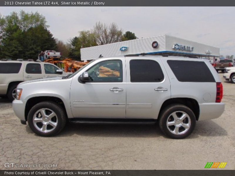 Silver Ice Metallic / Ebony 2013 Chevrolet Tahoe LTZ 4x4