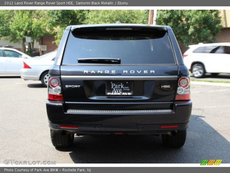 Santorini Black Metallic / Ebony 2012 Land Rover Range Rover Sport HSE