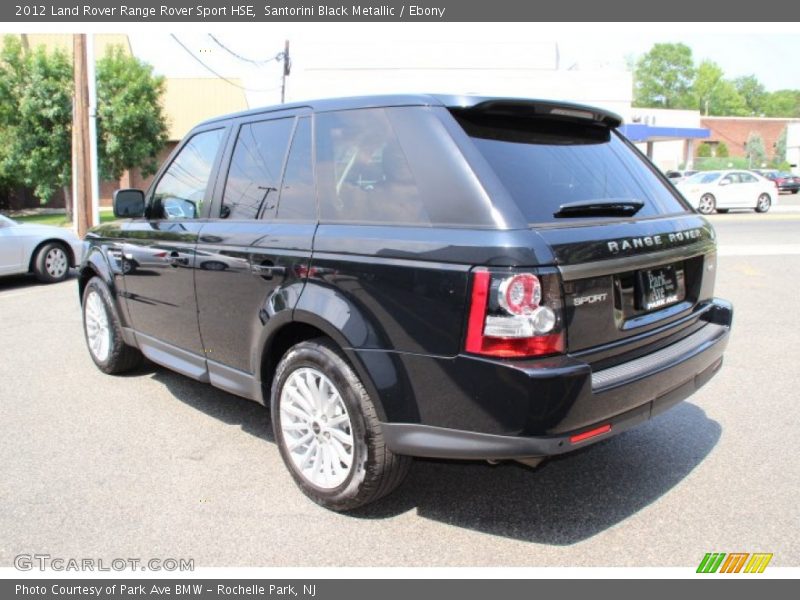 Santorini Black Metallic / Ebony 2012 Land Rover Range Rover Sport HSE