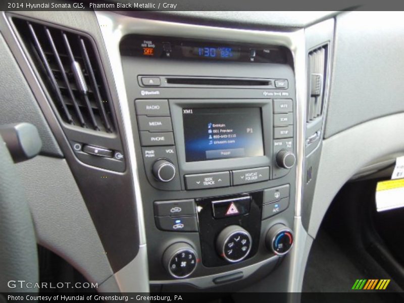 Phantom Black Metallic / Gray 2014 Hyundai Sonata GLS