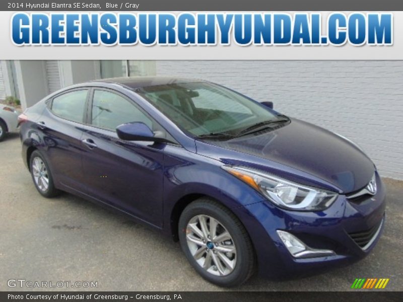 Blue / Gray 2014 Hyundai Elantra SE Sedan