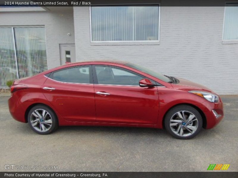 Red / Black 2014 Hyundai Elantra Limited Sedan