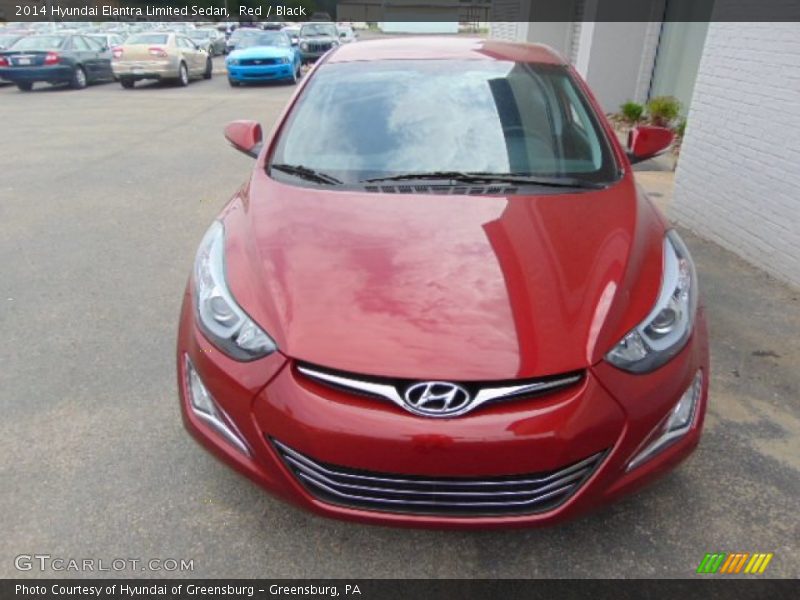 Red / Black 2014 Hyundai Elantra Limited Sedan