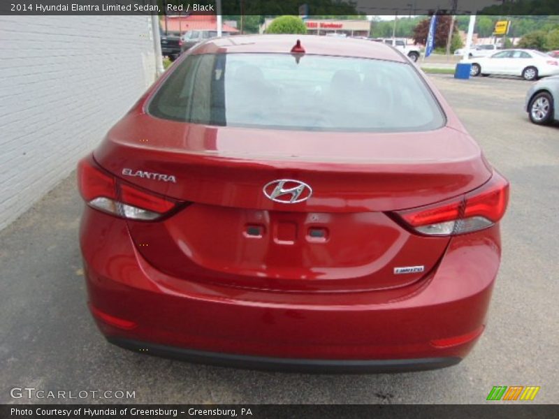 Red / Black 2014 Hyundai Elantra Limited Sedan