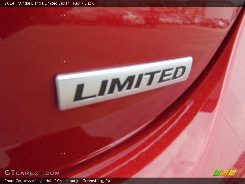 Red / Black 2014 Hyundai Elantra Limited Sedan