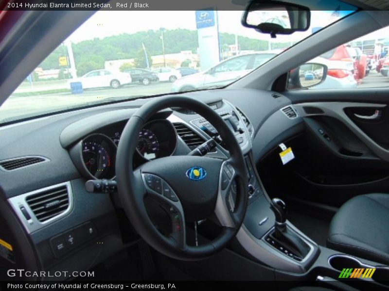 Red / Black 2014 Hyundai Elantra Limited Sedan