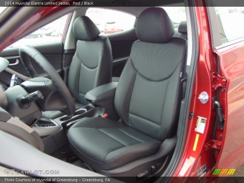 Red / Black 2014 Hyundai Elantra Limited Sedan