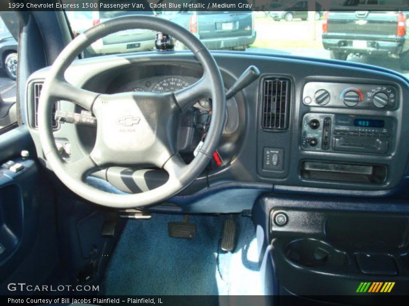 Cadet Blue Metallic / Medium Gray 1999 Chevrolet Express 1500 Passenger Van