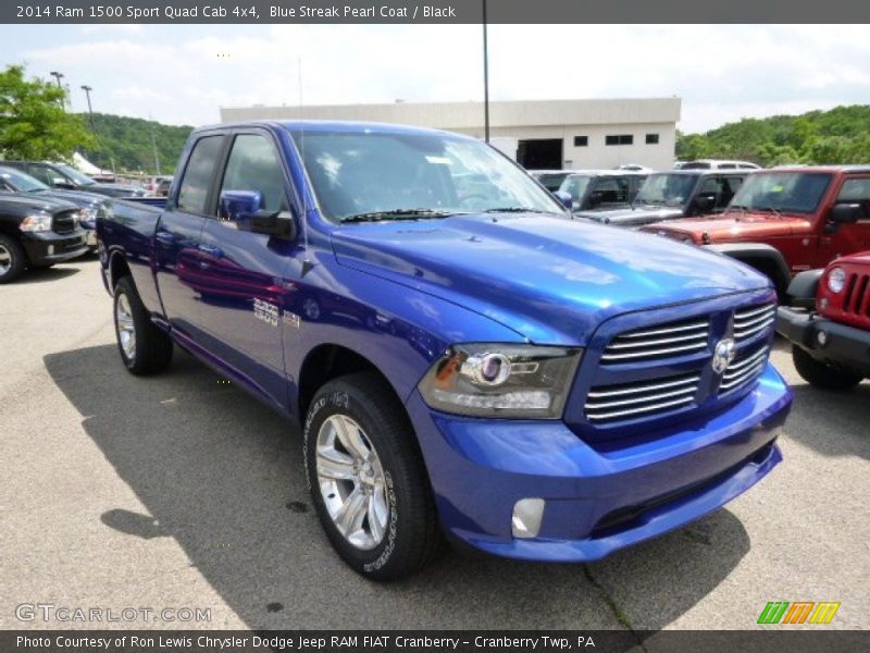 Blue Streak Pearl Coat / Black 2014 Ram 1500 Sport Quad Cab 4x4